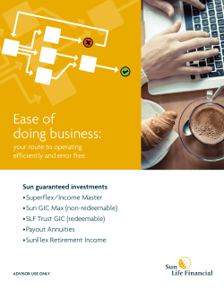 Ease of doing business - Sun Life of Canada