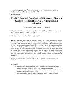 The 2012 Free and Open Source GIS Software Map