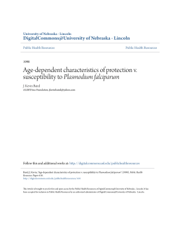 Age-dependent characteristics of protection v. susceptibility to