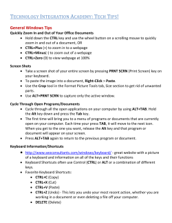 TECHNOLOGY INTEGRATION ACADEMY: TECH TIPS! General