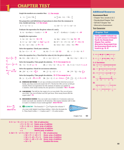 Algebra 2 1.Review Answers (textbook)