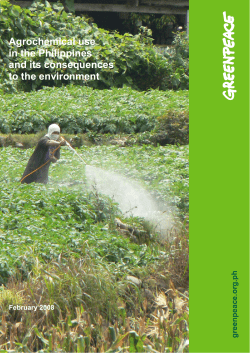 Agrochemical use in the Philippines and its consequences to the