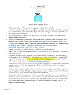 Rotary Relay for LAPS Rules - Rotary Club of Mount Pleasant South