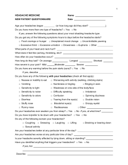 New Patient Questionnaire