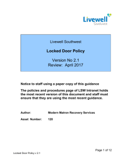 Locked Door Policy v2:1