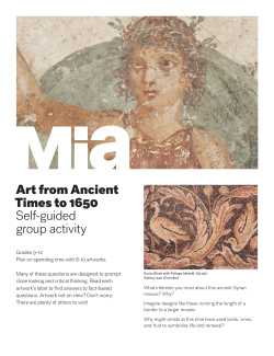 Art from Ancient Times to 1650 Self