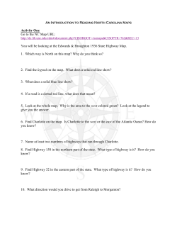 An Introduction to Reading North Carolina Maps: Handout