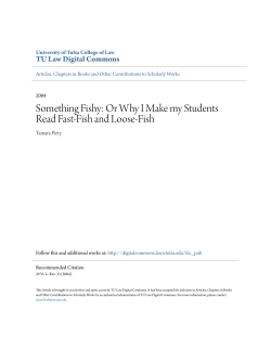 Something Fishy: Or Why I Make my Students Read Fast