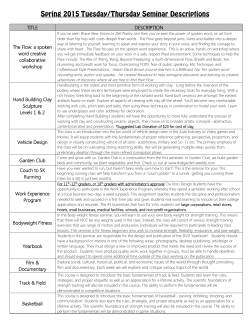 TITLE DESCRIPTION The Flow: a spoken word creative
