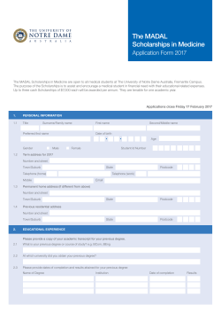 The MADAL Scholarships in Medicine