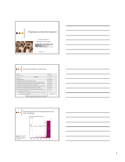 Population and the Environment