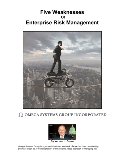 Five Weaknesses Enterprise Risk Management