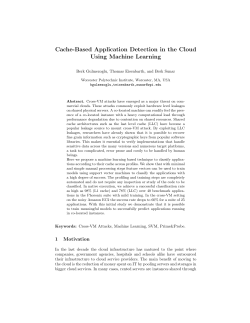Cache-Based Application Detection in the Cloud Using Machine