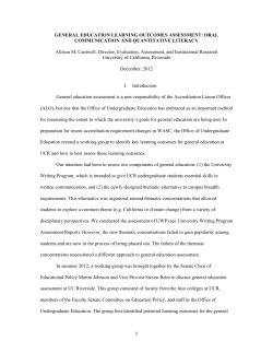 general education learning outcomes