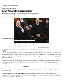 Down With Lifetime Appointments