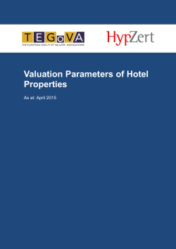 Valuation Parameters of Hotel Properties