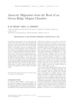 Anatectic migmatites from the roof of an ocean ridge magma chamber
