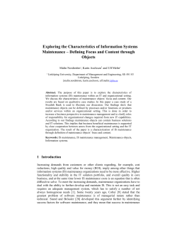 Exploring the Characteristics of Information Systems - IEI