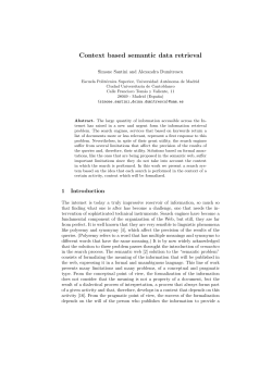 Context based semantic data retrieval