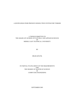 A KNOWLEDGE-POOR PRONOUN RESOLUTION SYSTEM FOR
