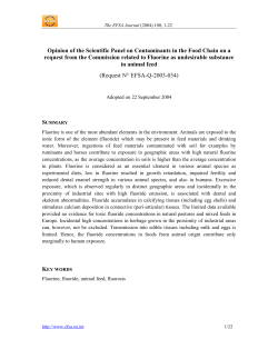 Opinion of the Scientific Panel on Contaminants - EFSA