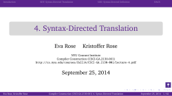 4. Syntax-Directed Translation