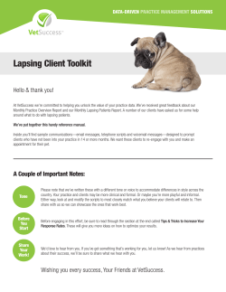 Lapsing Client Toolkit