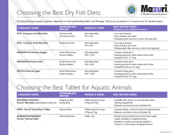 Choosing the Best Aquatic Gel Diet