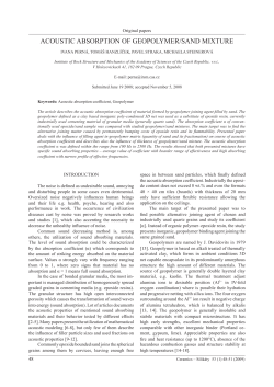 acoustic absorption of geopolymer/sand mixture