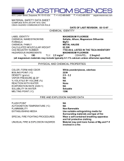 MATERIAL SAFETY DATA SHEET