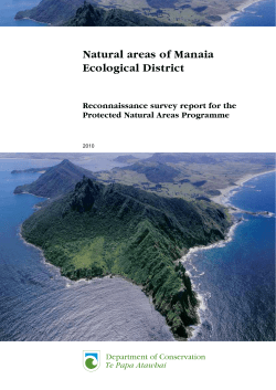 Natural areas of Manaia Ecological District
