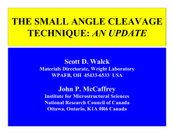 the small angle cleavage technique: an update