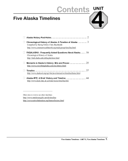Five Alaska Timelines Contents - East High FirstClass Home Page