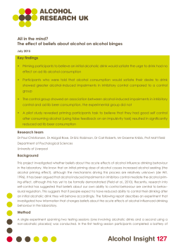 Alcohol Insight 127 - Alcohol Research UK