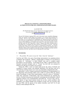 defaults, context, and knowledge