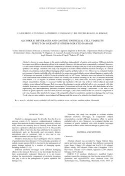 alcoholic beverages and gastric epithelial cell