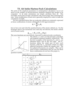 Ab initio electronic structure calculations