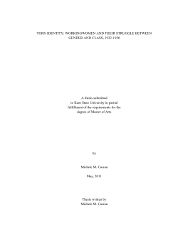 TORN IDENTITY: WORKINGWOMEN AND THEIR STRUGGLE