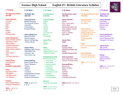 Eustace High School English IV: British Literature