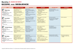 SCOPE AND SEQUENCE