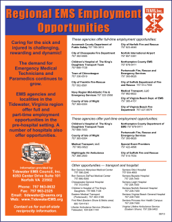 Tidewater Regional EMS Employment
