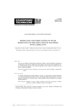 Modelling and forecasting of wear resistance of friction units of