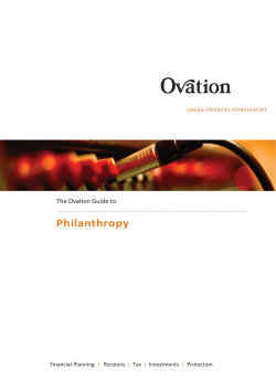 Philanthropy - Ovation Finance