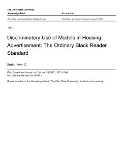 Discriminatory Use of Models in Housing Advertisement: The
