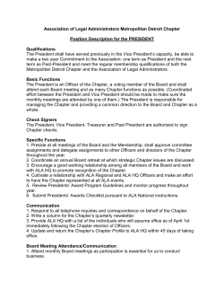 President - ALA Detroit