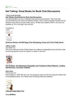 Get Talking: Great Books for Book Club Discussions