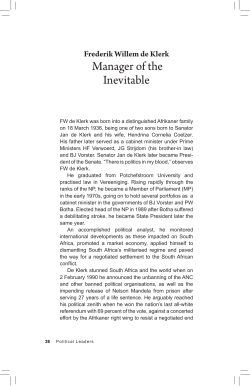 Manager of the Inevitable - Reconciliation Barometer