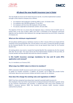 All about the new Health Insurance Law in Dubai