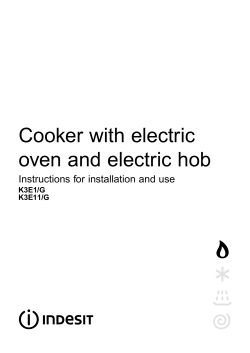 Cooker with electric oven and electric hob