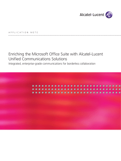 Enriching the Microsoft Office Suite with Alcatel